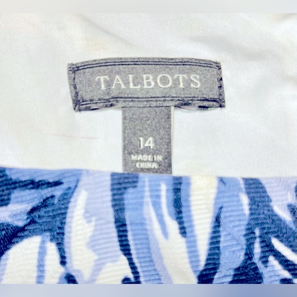 Talbot Blue and White Floral Dress Size 14 - Picture 5 of 5